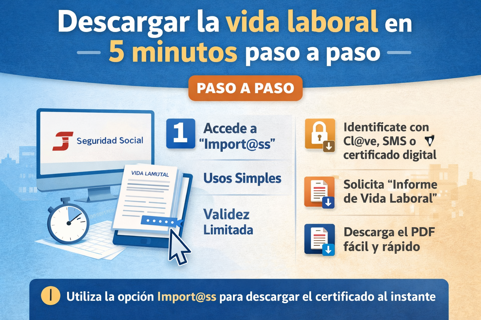 Cómo descargar la vida laboral en 5 minutos paso a paso desde la Seguridad Social