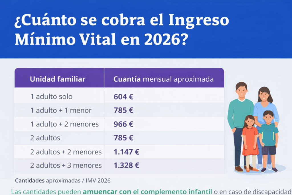cuánto se cobra el ingreso mínimo vital en 2026 cantidades actualizadas