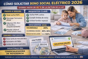 bono social eléctrico 2026 cómo solicitarlo y requisitos