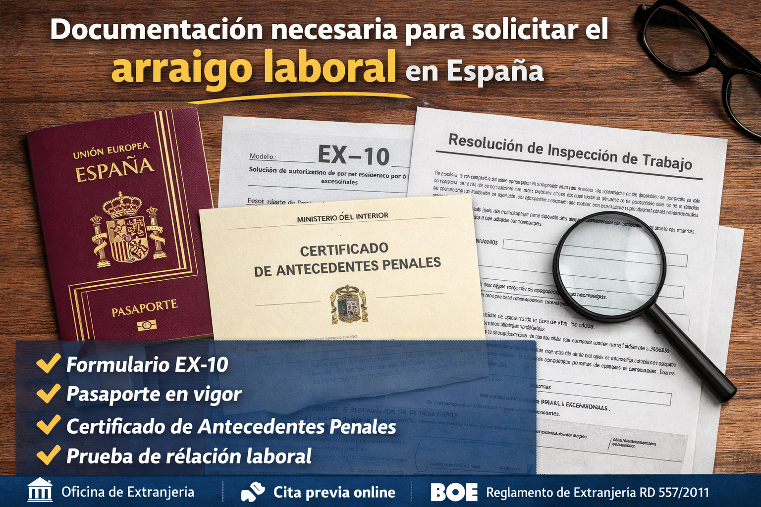documentación necesaria para solicitar el arraigo laboral en España