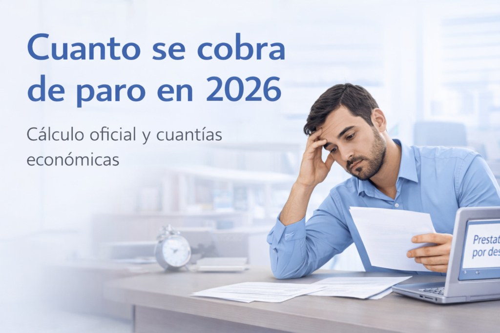 cuanto se cobra de paro en 2026 cálculo oficial de la prestación